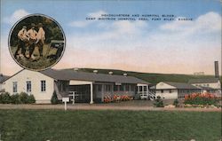 Headquarters and Hospital Bldgs., Camp Whitside Hospital Area Fort Riley, KS Postcard Postcard Postcard