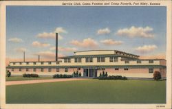 Service Club, Camp Funston and Camp Forsyth Fort Riley, KS Postcard Postcard Postcard