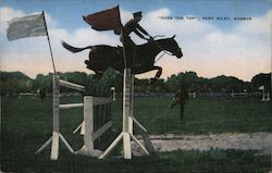 "Over the Top", Fort Riley, Kansas Postcard