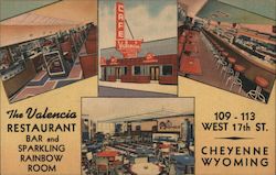 The Valencia Restaurant Bar and Sparkling Rainbow Room Cheyenne, WY Postcard Postcard Postcard