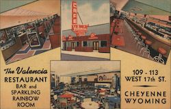 The Valencia Restaurant Bar and Sparkling Rainbow Room Postcard
