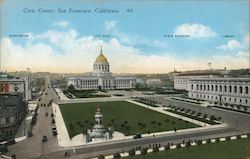 Civic Center San Francisco, CA California Postcard Postcard Postcard
