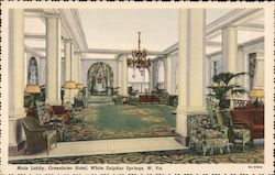 Main Lobby, Greenbrier Hotel White Sulphur Springs, WV Postcard Postcard Postcard