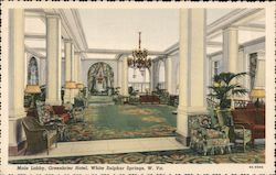 Main Lobby, Greenbrier Hotel Postcard