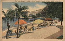 The Beach in Front of Hotel St. Catherine Postcard