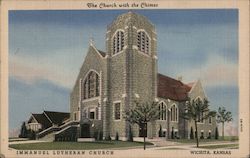 The Church With the Chimes Immanuel Lutheran Church Wichita, Kansas Postcard