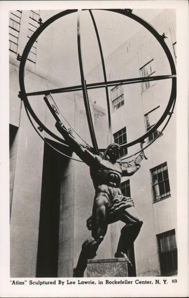 Atlas Sculptured by Lee Lawrie in Rockefeller Center New York