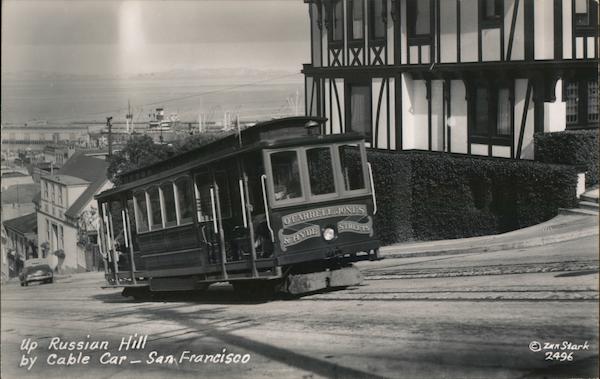 Up Russian Hill by Cable Car San Francisco California