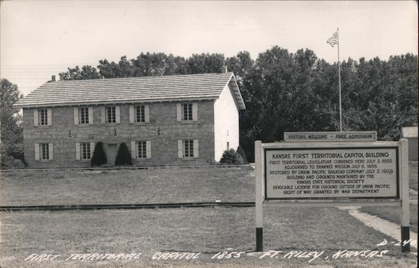 First Territorial Capitol Building, 1855 Fort Riley Kansas