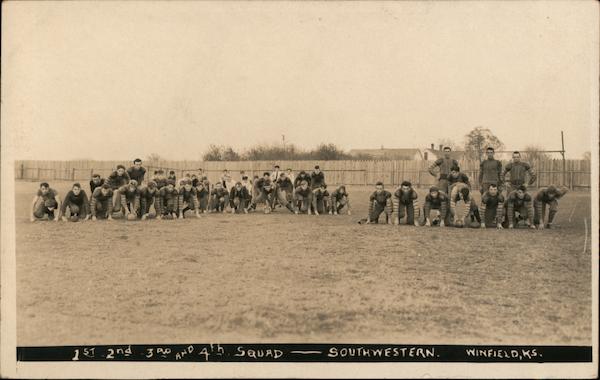 1st, 2nd, 3rd and 4th Squad, Southwestern College Football Winfield Kansas