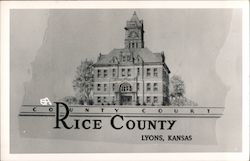 Rice County Court Lyons, KS Postcard Postcard Postcard