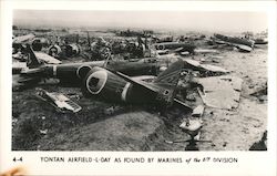 Yontan Airfield L-Day as Found By Marines of the 6th Division Postcard