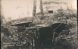 German Machine Gun Emplacement, St. Mihiel Front Postcard