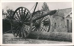 Logging Wheels Knott's Berry Place Postcard