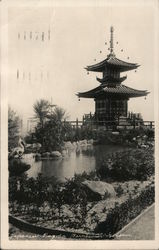 Japanese Pagoda, Bernheimer Gardens Hollywood, CA Postcard Postcard Postcard