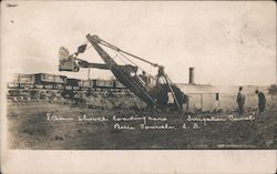 Steam Shovel Loading Cars - Irrigation Canal Belle Fourche, SD Postcard Postcard Postcard