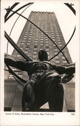 Statue of Atlas, Rockefeller Center Postcard