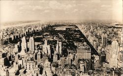 Rockefeller Center View of the Hudson River, Central Park Postcard