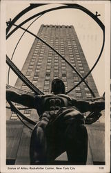 Statue of Atlas, Rockefeller Center Postcard