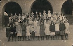 Grant School Grade 7 Standing on Steps Postcard