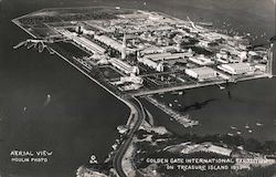 Aerial View Golden Gate International Exposition on Treasure Island Postcard