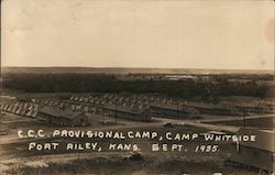 C.C.C. Provisional Camp, Camp Whitside, Sept. 1935 Postcard