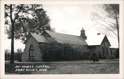 St Mary's Chapel Fort Riley, KS Postcard Postcard Postcard