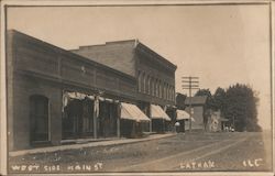 West Side Main St. Latham, IL Postcard Postcard Postcard