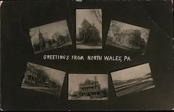 Greetings from North Wales Multi-View Postcard