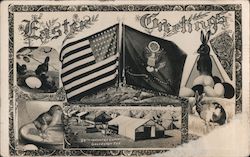 Easter Greetings Infantry Camp Postcard