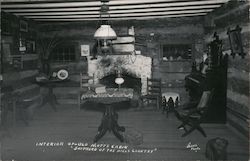 Interior of Old Matt's Cabin - Shepherd of the Hills Country Postcard