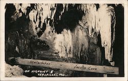 Stalactities Jacobs Cave On Highway 5 Versailles, MO Postcard Postcard Postcard