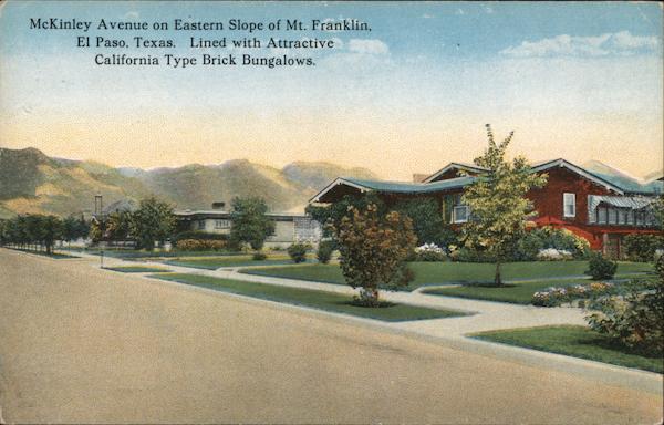 McKinley Avenue On Eastern Slope Of Mt. Franklin, Lined With Attractive California Type Brick Bungalows