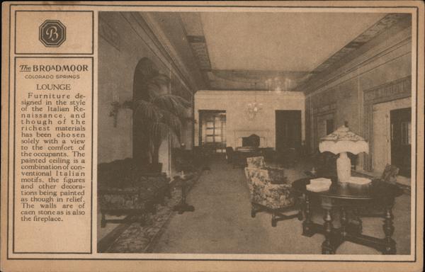 The Broadmoor Lounge Furniture Designed In The Style Of The Italian Renaissance Colorado Springs