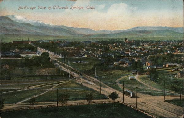 Bird's Eye View Of Colorado Springs, Colo.
