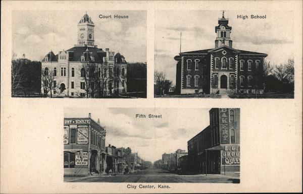 Court House, High School, Fifth Street Clay Center Kansas
