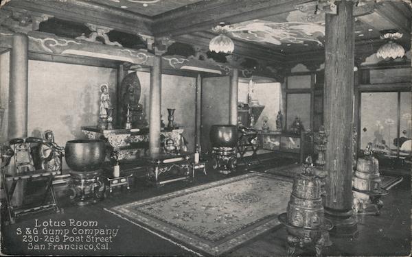 Lotus Room, S&G Gump Company 230-268 Post Street San Francisco California