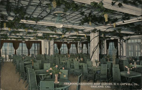 Tea Room Adjoining Roof Garden H.C. Capwell Co. Oakland California