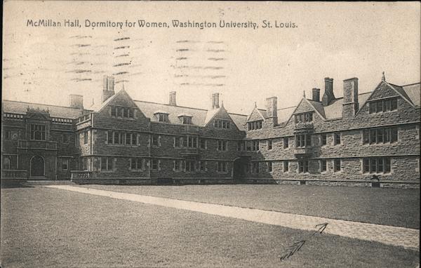 McMillan Hall, Dormitory for Women, Washington University St. Louis Missouri