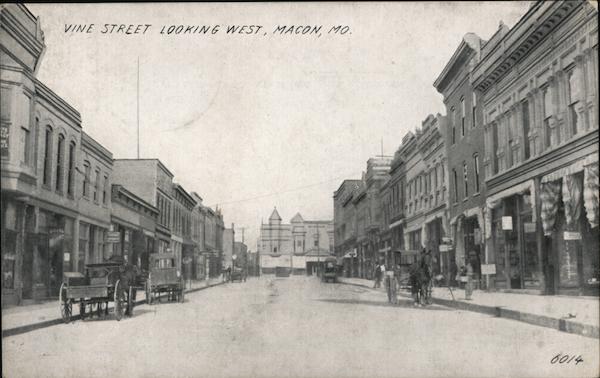 Vine Street Looking West Macon Missouri