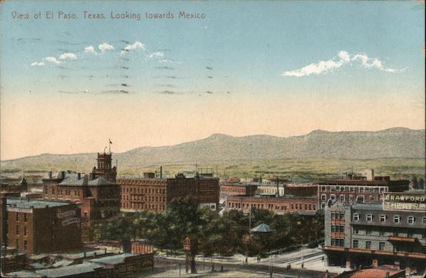 View of El Paso, Texas, Looking Towards Mexico