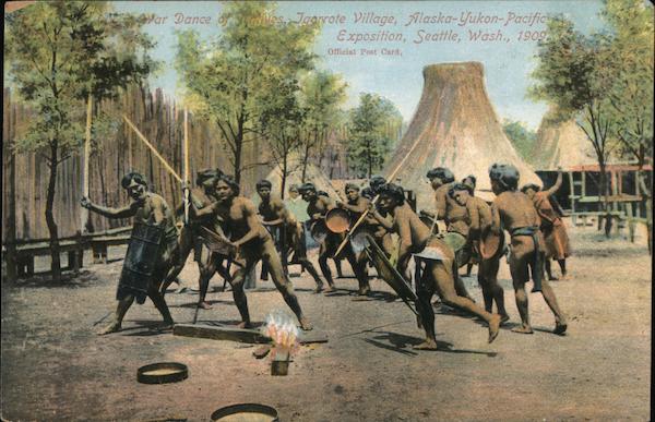 War Dance of Natives Igarrote Village Seattle Washington