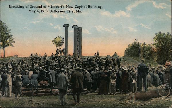 Breaking Of Ground Of Missouri's New Capitol Building, May 5, 1913 Jefferson City