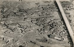 Aeroplane View Freight Yards, Flood, June 3, 1921 Postcard