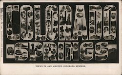 Views In and Around Colorado Springs Postcard