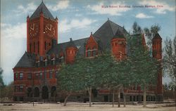 High School Building Postcard