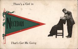 There's a Girl in Necedah That's Got Me Going Postcard