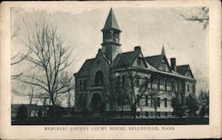 Republic County Court House Belleville, KS Postcard Postcard Postcard