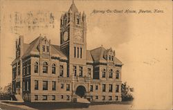 Harvey Co. Court House Postcard