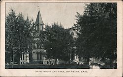 Court House and Park Postcard